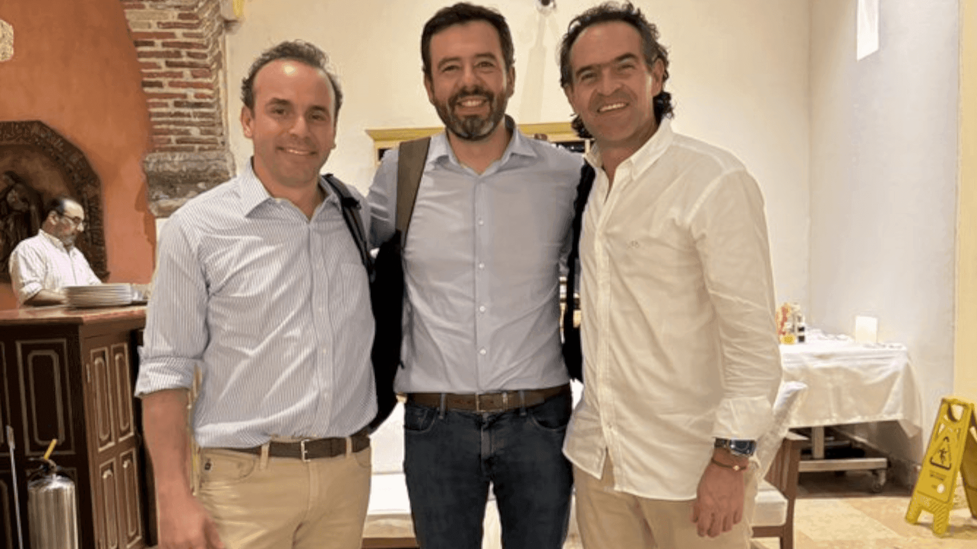 Federico Gutierrez, Carlos Fernando Galán y Alejandro Eder Federico Gutierrez, Carlos Fernando Galán y Alejandro Eder