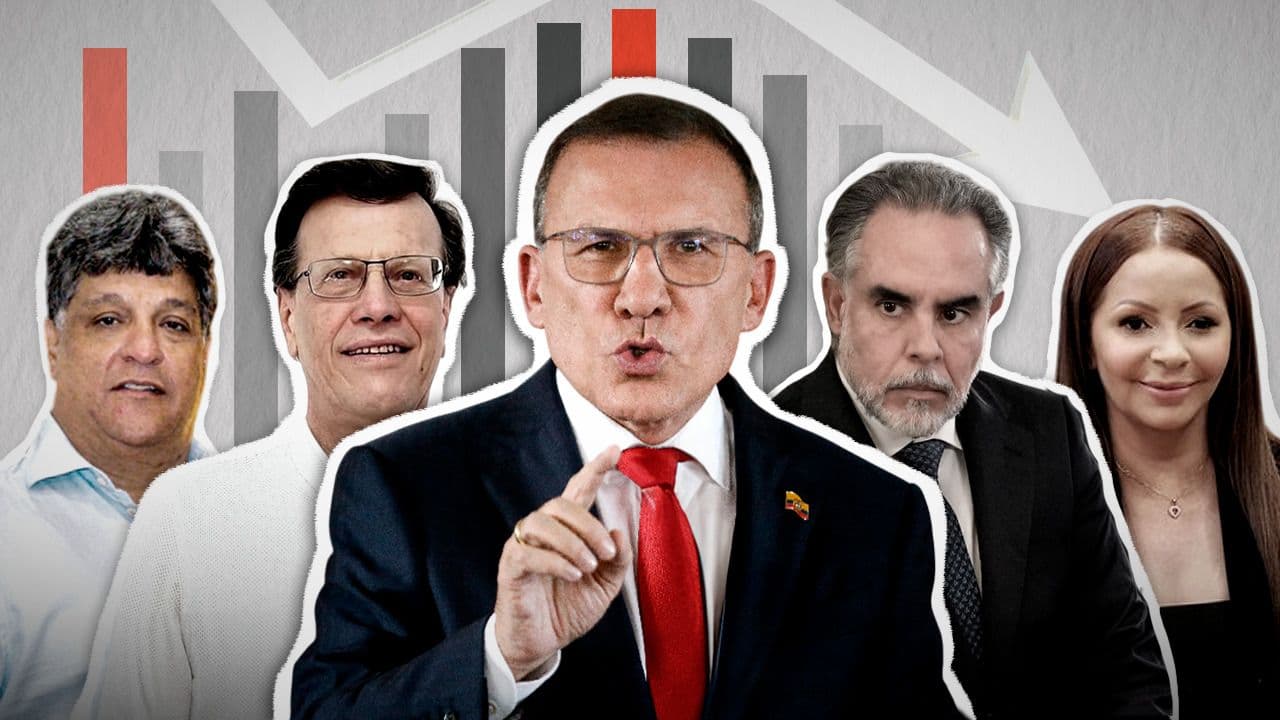 Roy Barreas en el centro, rodeado de algunos de los líderes políticos cercanos. Composición Kim Vega. Roy Barreas en el centro, rodeado de algunos de los líderes políticos cercanos. Composición Kim Vega.