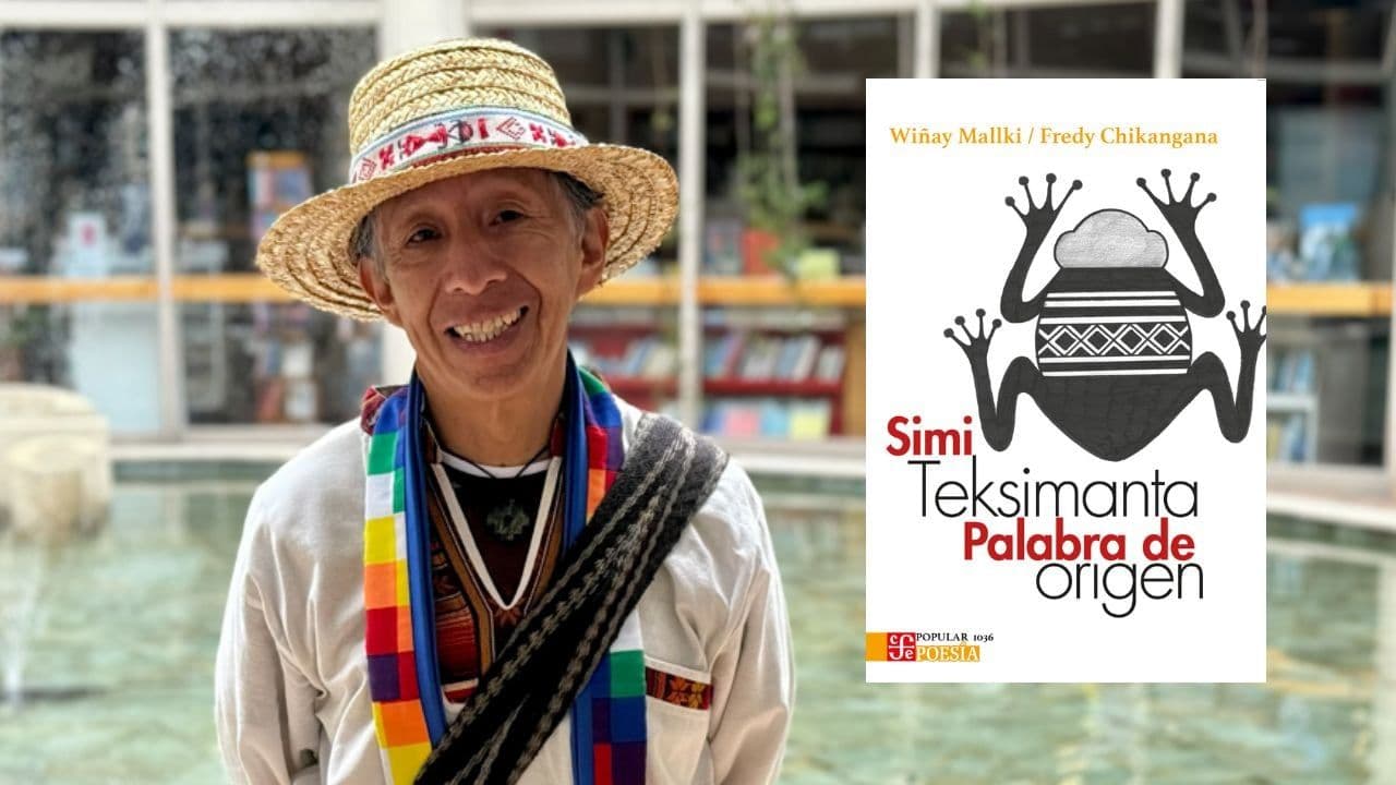 Fredy Chikangana, autor de ‘Simi Teksimanta’ o ‘Palabra de origen’ portada Fredy Chikangana, autor de ‘Simi Teksimanta’ o ‘Palabra de origen’ portada