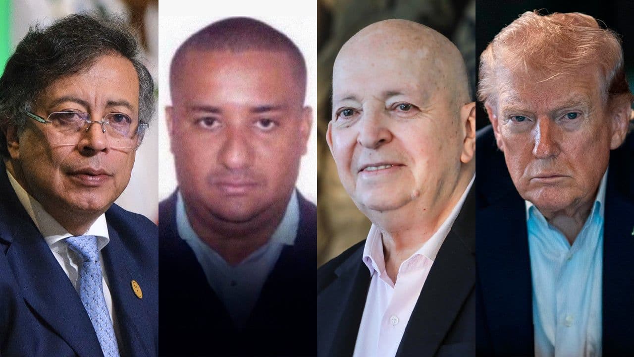 El presidente Gustavo Petro, Jobanis de Jesús Ávila, alias “Chiquito Malo”, Otty Patiño y el presidente de Estados Unidos, Donald Trump. El presidente Gustavo Petro, Jobanis de Jesús Ávila, alias “Chiquito Malo”, Otty Patiño y el presidente de Estados Unidos, Donald Trump.