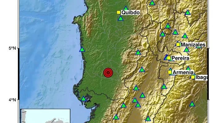 Chocó registró tres sismos en seis minutos la tarde de este lunes Chocó registró tres sismos en seis minutos la tarde de este lunes